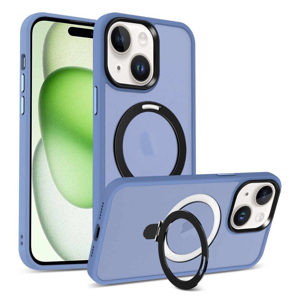 Hybriddeksel MagSafe Ring iPhone 15 Plus Blå