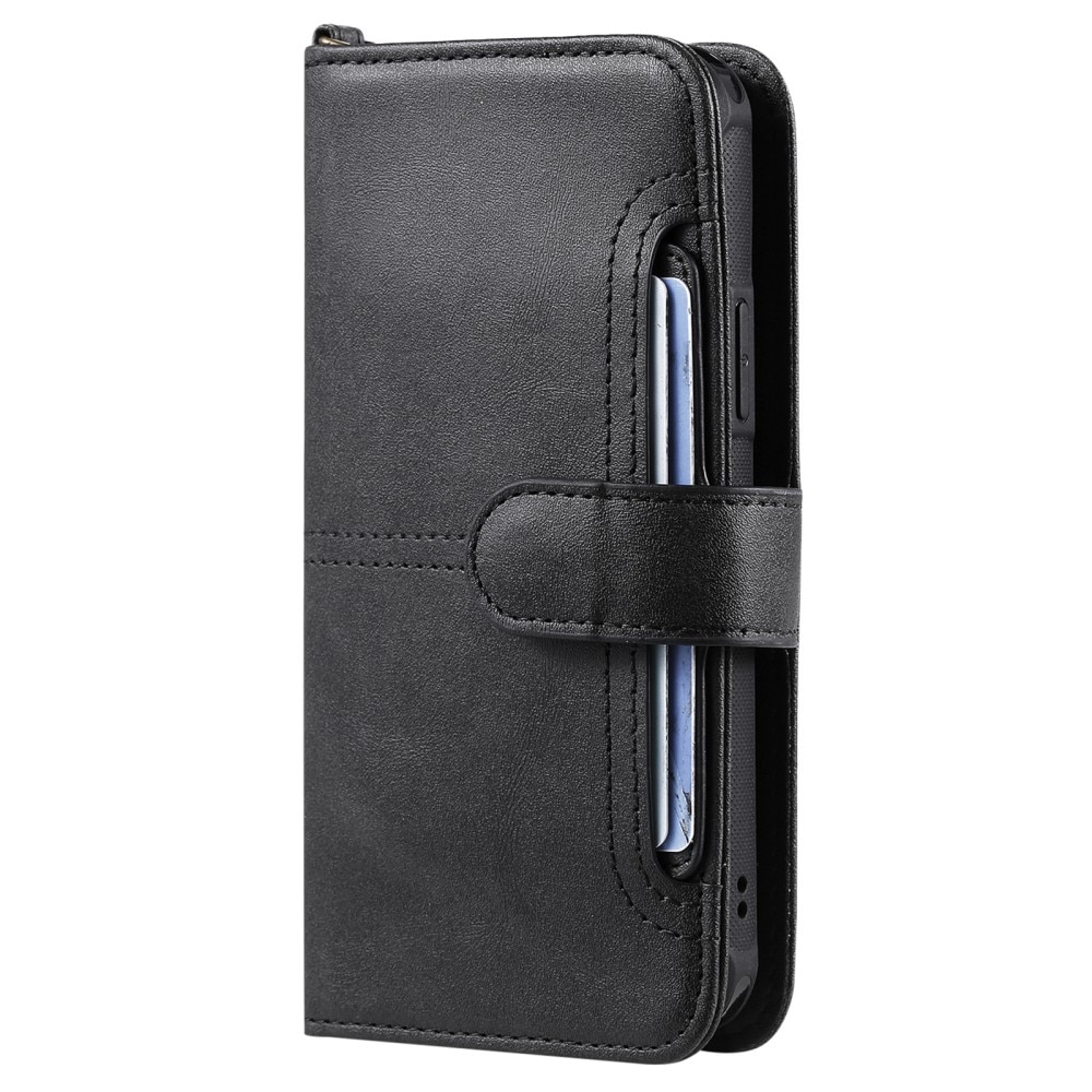 Magnet Leather Wallet iPhone 15 Pro Max svart
