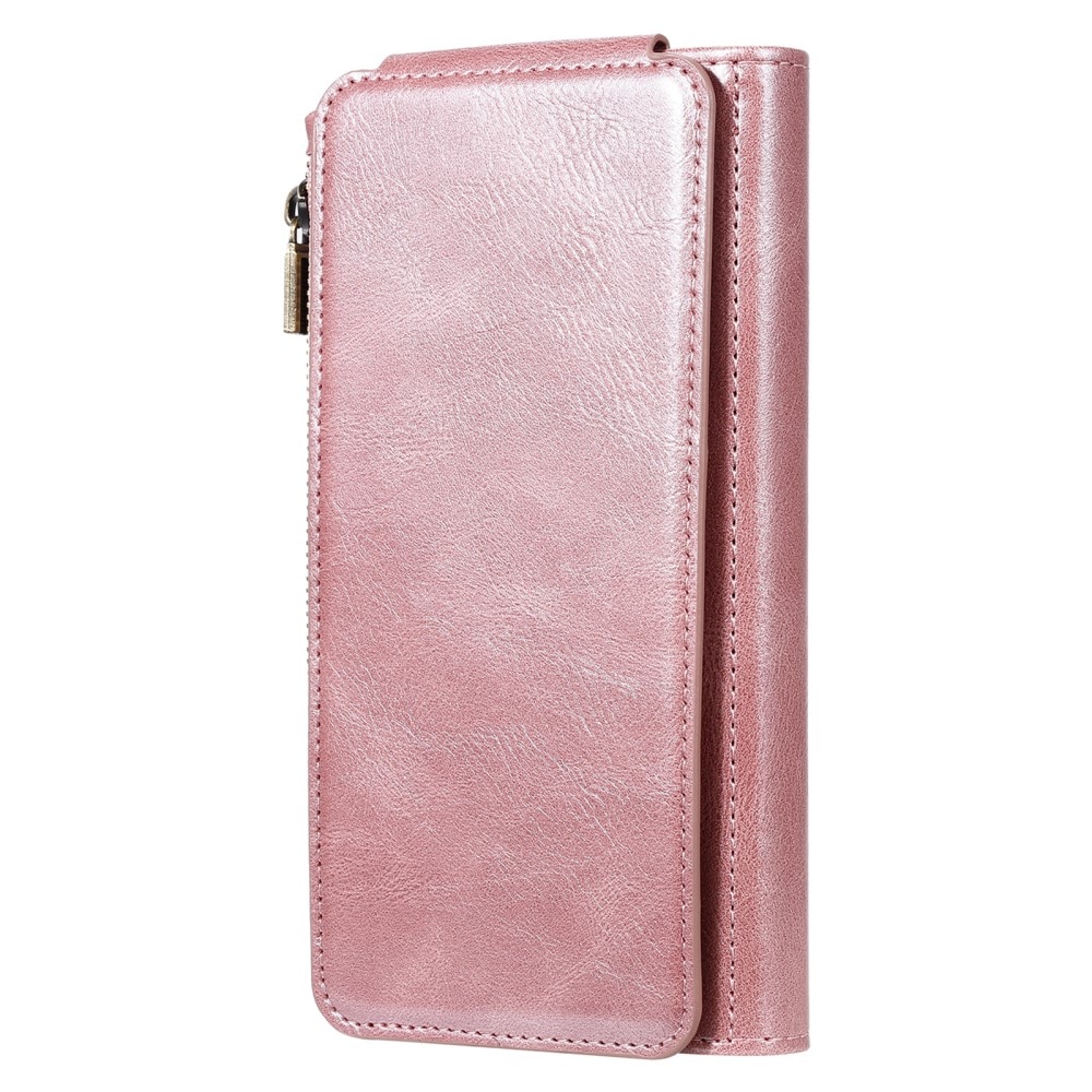 Magnet Leather Multi-Wallet iPhone 15 Pro Max rosa