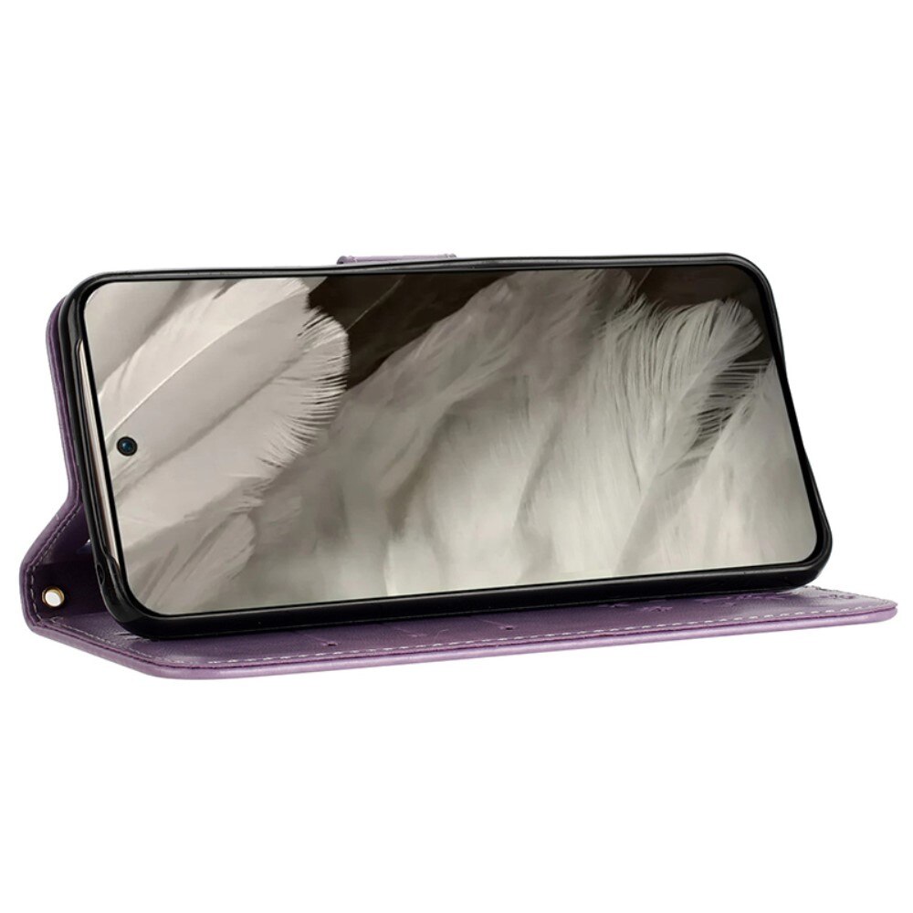 Lærveske Sommerfugler Google Pixel 8 Lilla