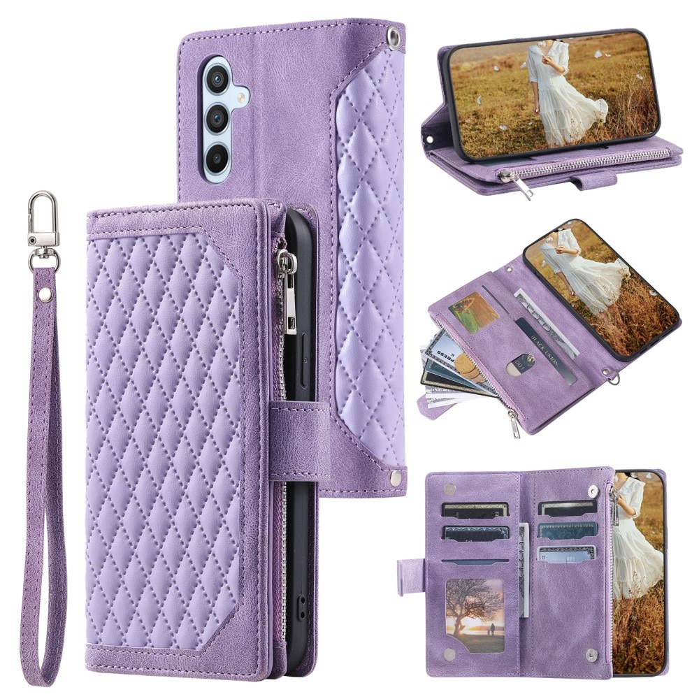 Lommebokveske Samsung Galaxy S24 Quilted lilla