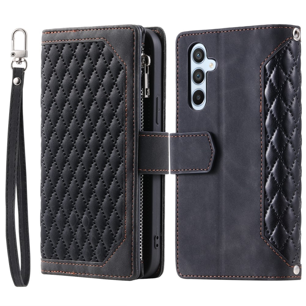 Lommebokveske Samsung Galaxy S24 Plus Quilted svart