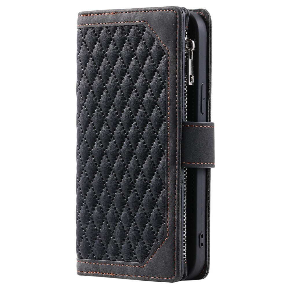 Lommebokveske Samsung Galaxy S24 Plus Quilted svart