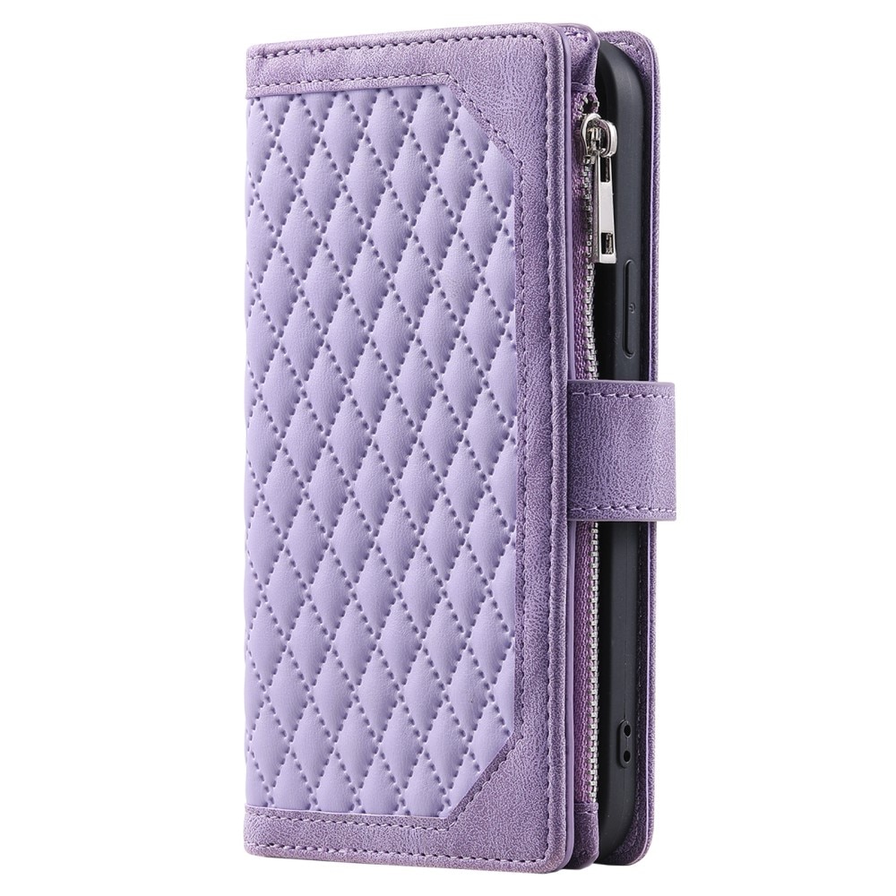 Lommebokveske Samsung Galaxy S24 Ultra Quilted lilla