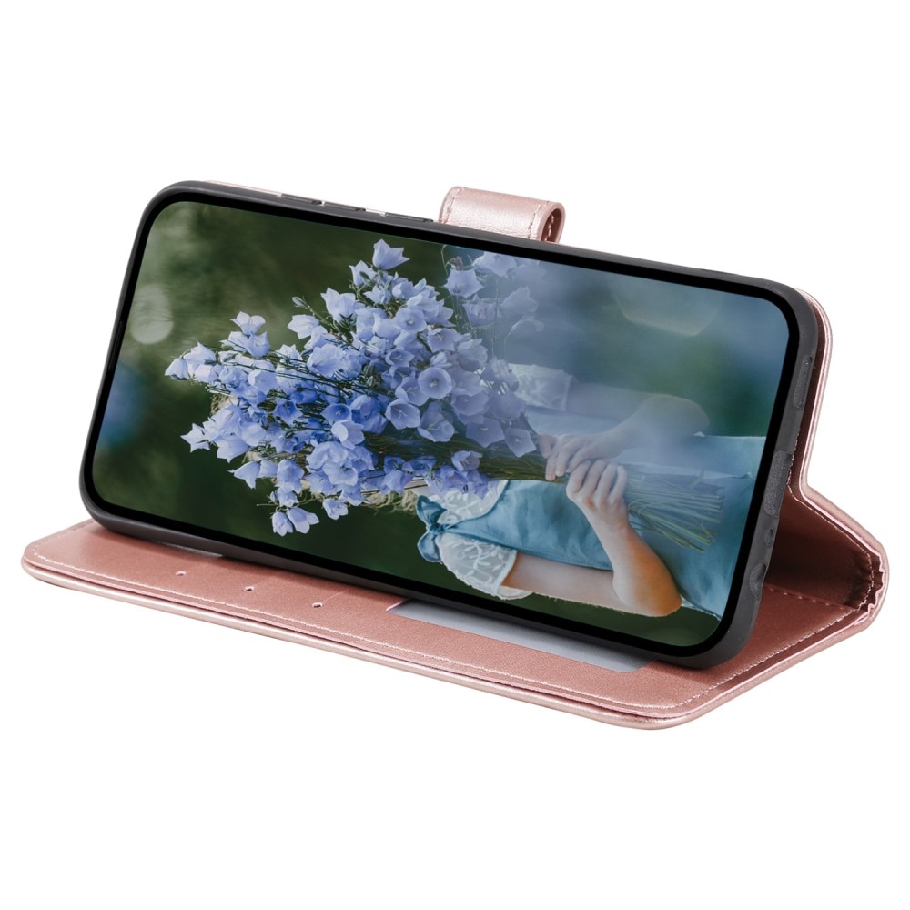 Lærveske Mandala Samsung Galaxy S24 rosegull