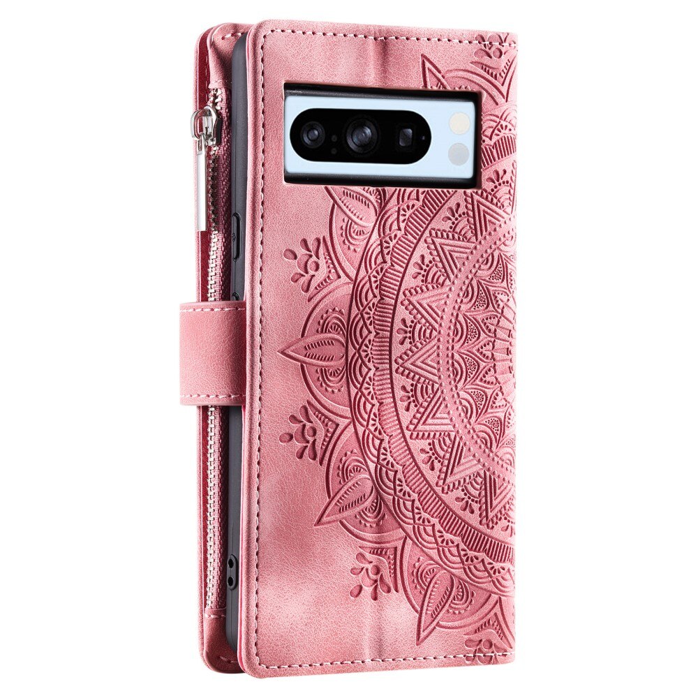 Lommebokveske Google Pixel 8 Pro Mandala rosa