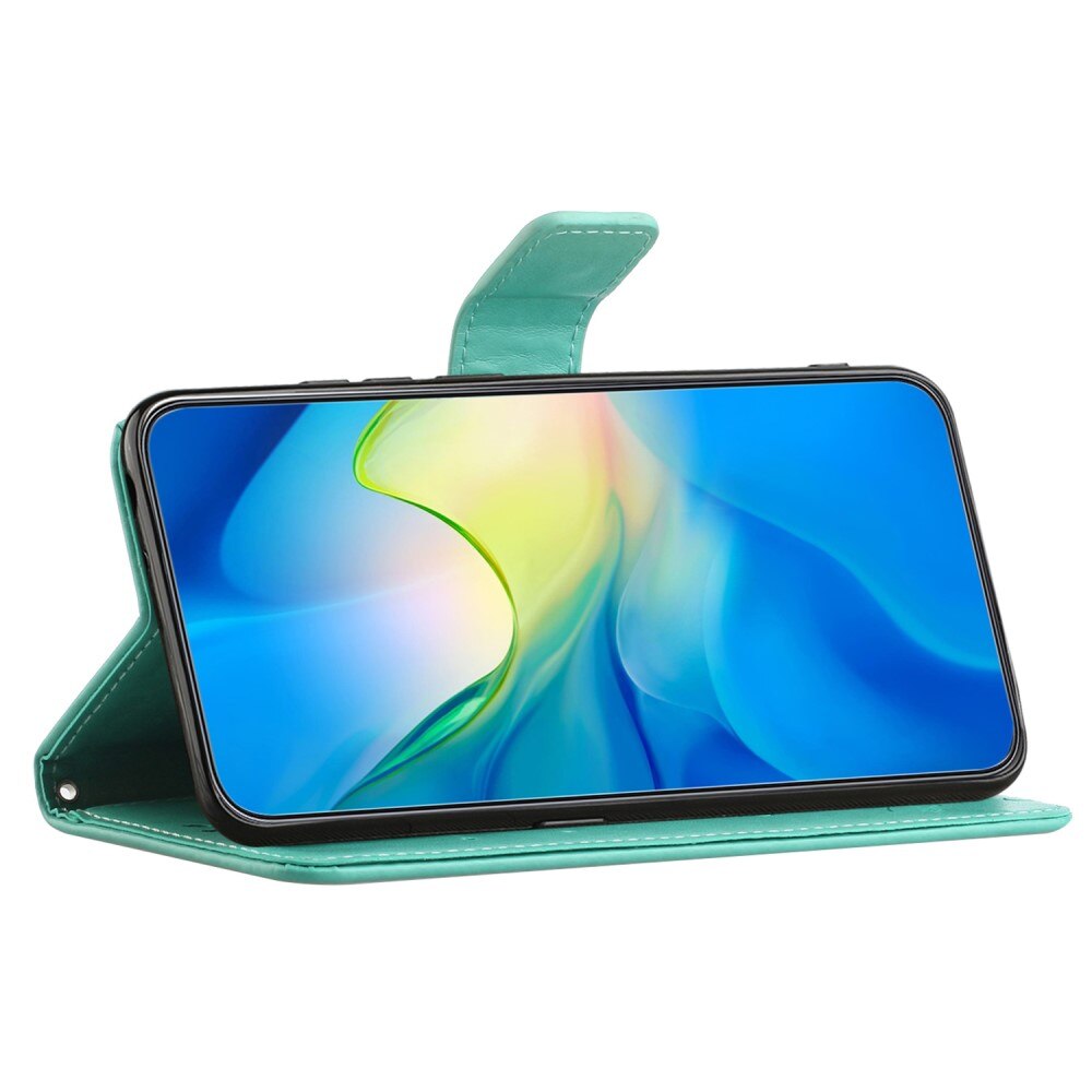 Lærveske Sommerfugler Samsung Galaxy S24 Grønn