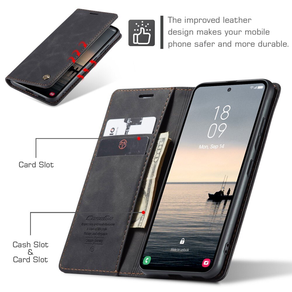 Slim Lommebokveske Samsung Galaxy S23 FE Svart