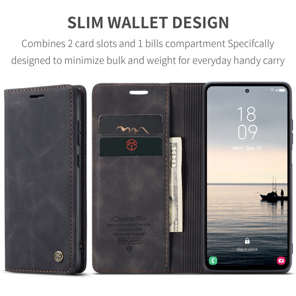 Slim Lommebokveske Samsung Galaxy S23 FE Svart