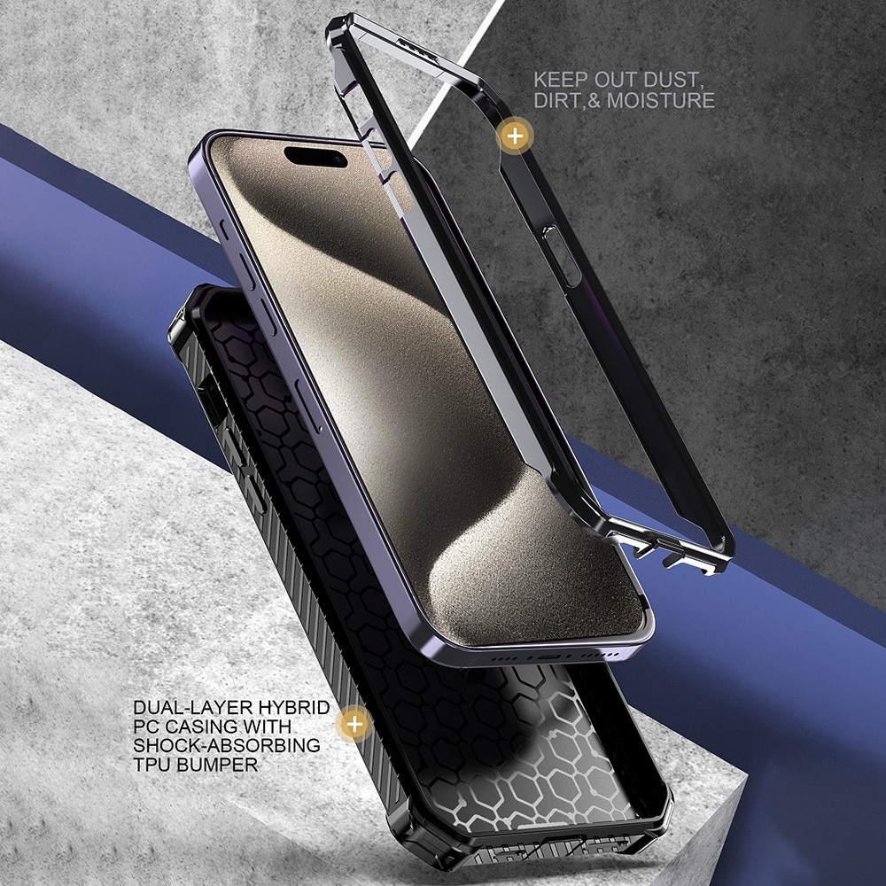Hybriddeksel Tech MagSafe Ring iPhone 15 Plus svart