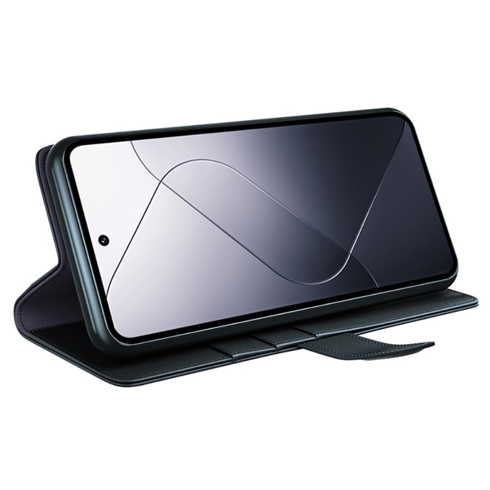 Ekte Lærveske Xiaomi 14 Svart
