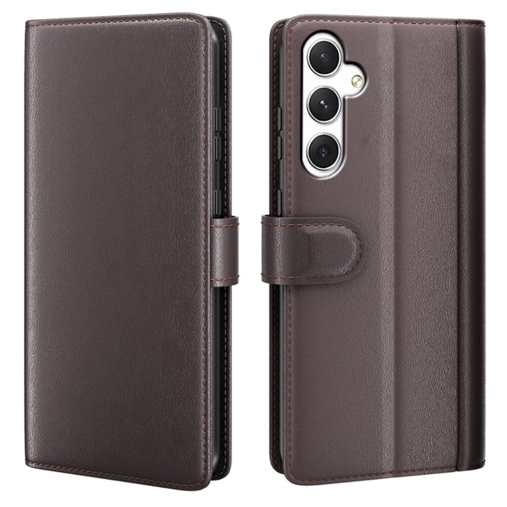 Ekte Lærveske Samsung Galaxy S24 brun