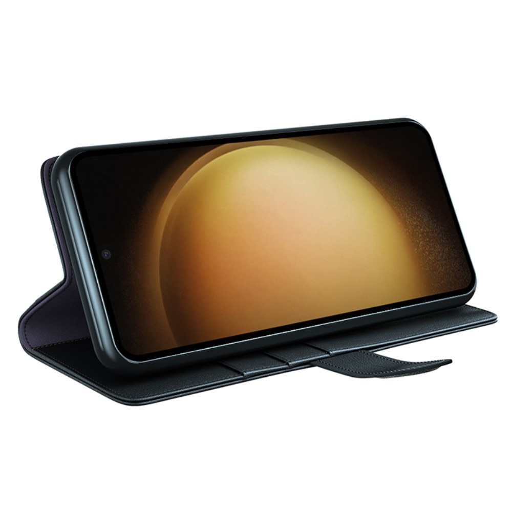 Ekte Lærveske Samsung Galaxy S24 Plus svart