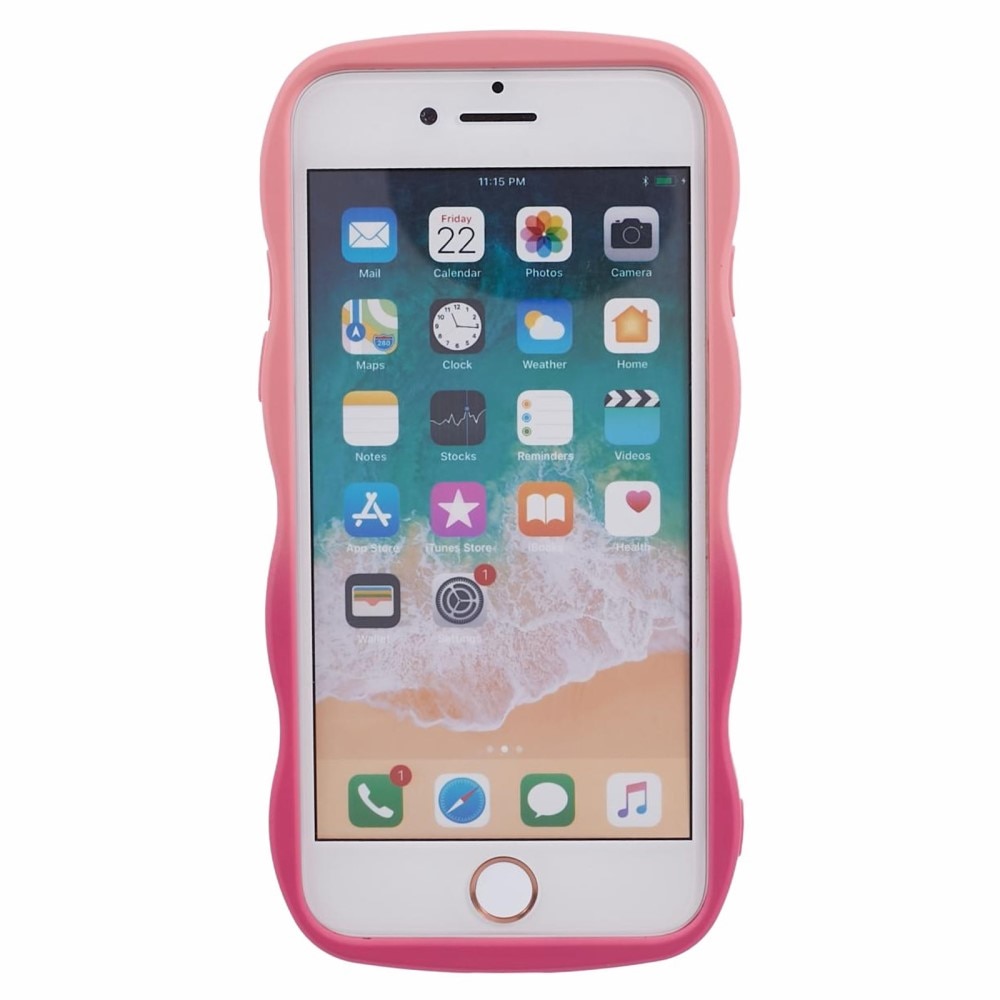 Wavy Edge Deksel iPhone 7 rosa ombre