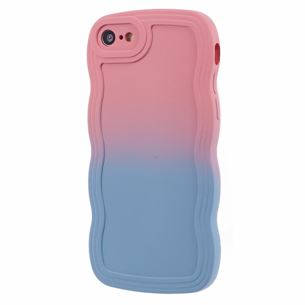 Wavy Edge Deksel iPhone 7/8/SE rosa/blå ombre