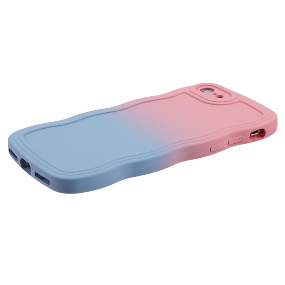 Wavy Edge Deksel iPhone SE (2020) rosa/blå ombre