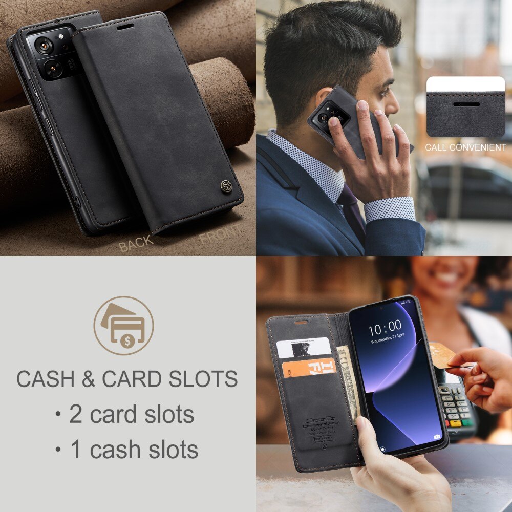 Slim Lommebokveske Xiaomi 13T Svart
