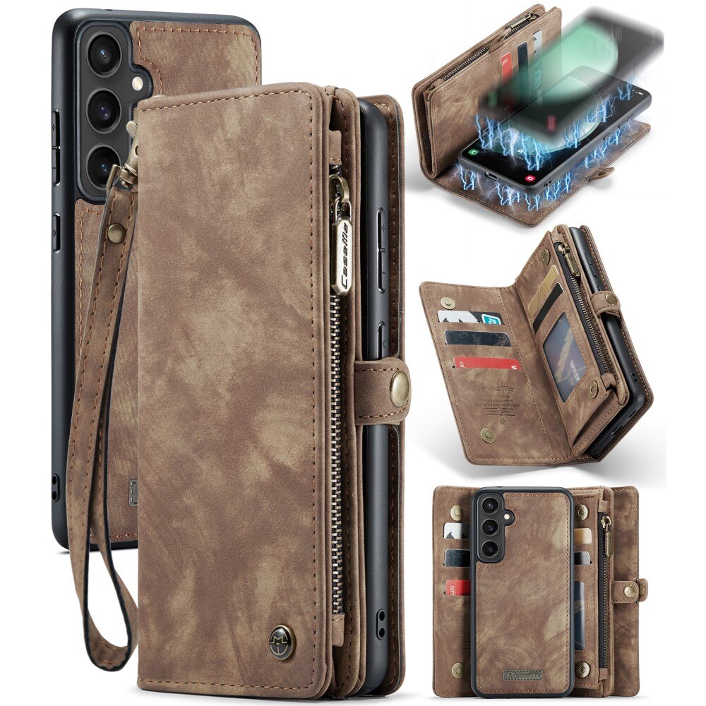 Multi-slot Lommeboksetui Samsung Galaxy S23 FE Brun