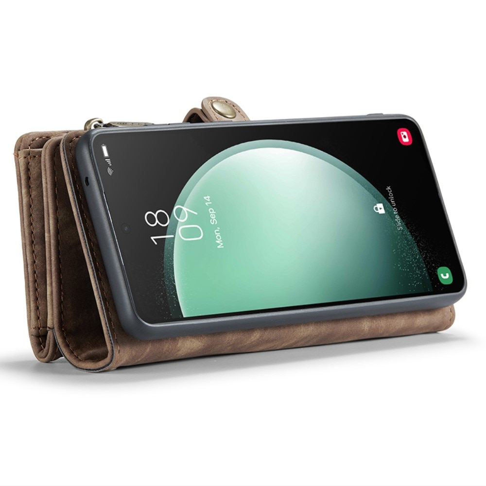 Multi-slot Lommeboksetui Samsung Galaxy S23 FE Brun