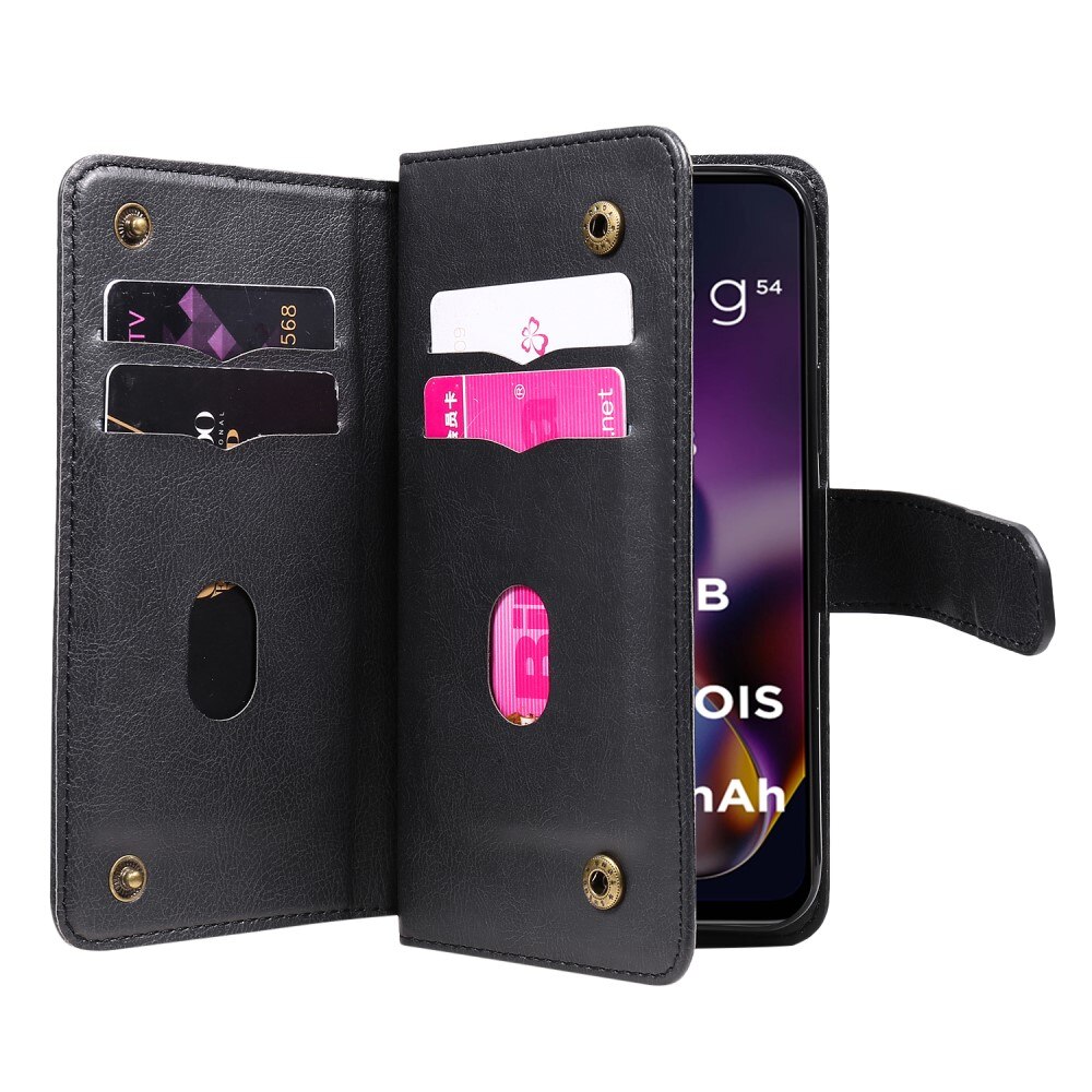 Lommeboketui Multi-slot Motorola Moto G54 svart