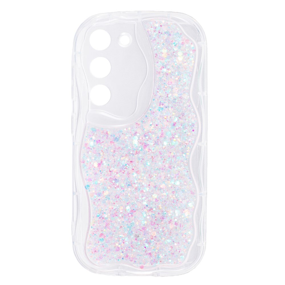 Wavy Glitter Deksel Samsung Galaxy S23 rosa