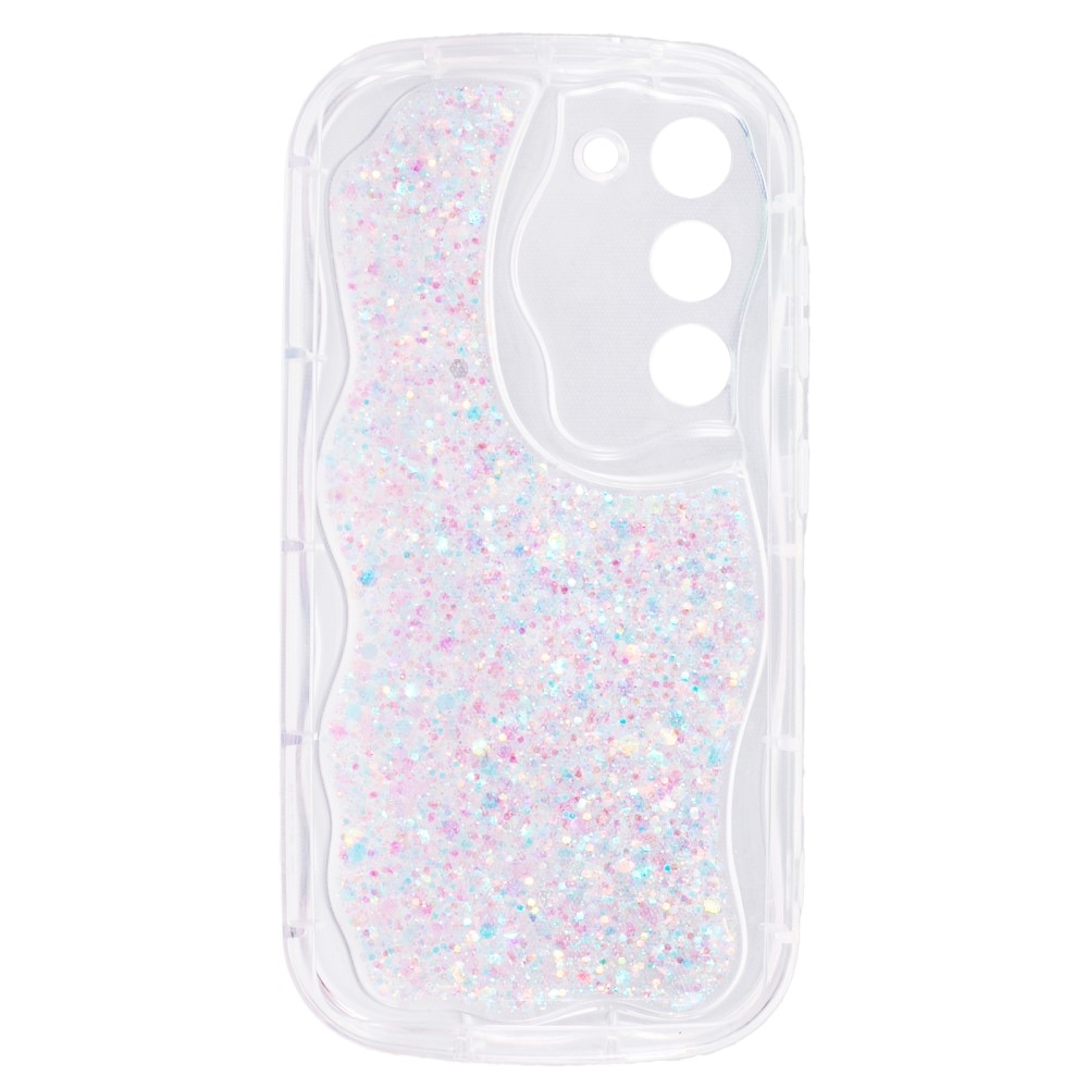 Wavy Glitter Deksel Samsung Galaxy S23 rosa