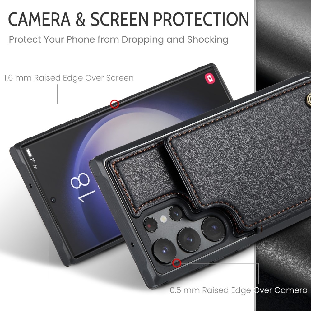 RFID blocking Lommebokdeksel Samsung Galaxy S23 Ultra svart