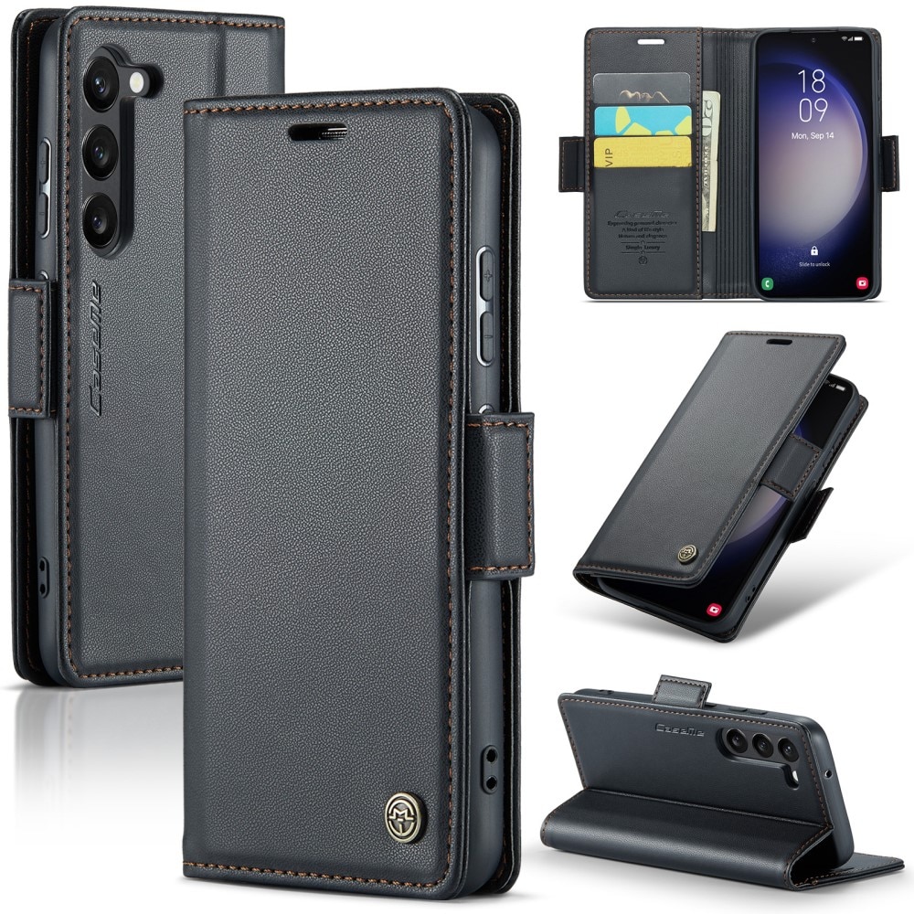 RFID blocking Slim Lommebokveske Samsung Galaxy S24 Plus Svart