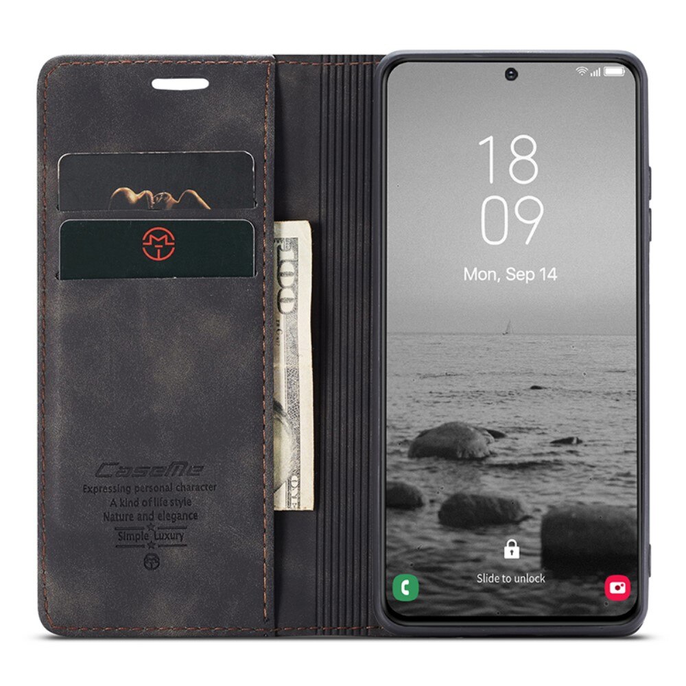 Slim Lommebokveske Samsung Galaxy S24 Plus Svart
