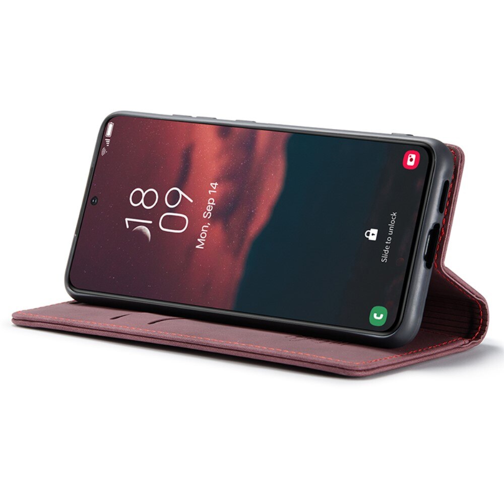 Slim Lommebokveske Samsung Galaxy S24 Plus Rød
