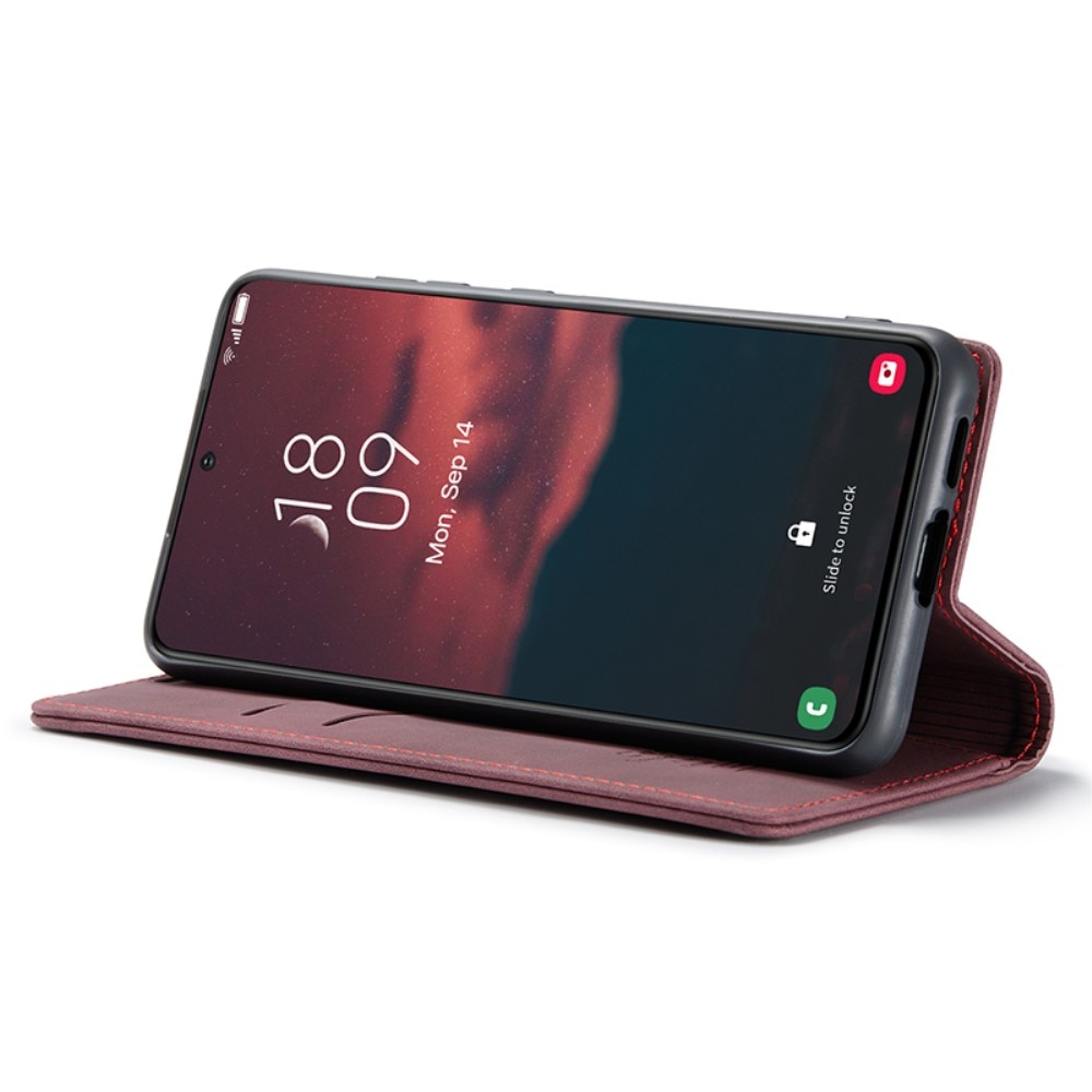 Slim Lommebokveske Samsung Galaxy S24 rød