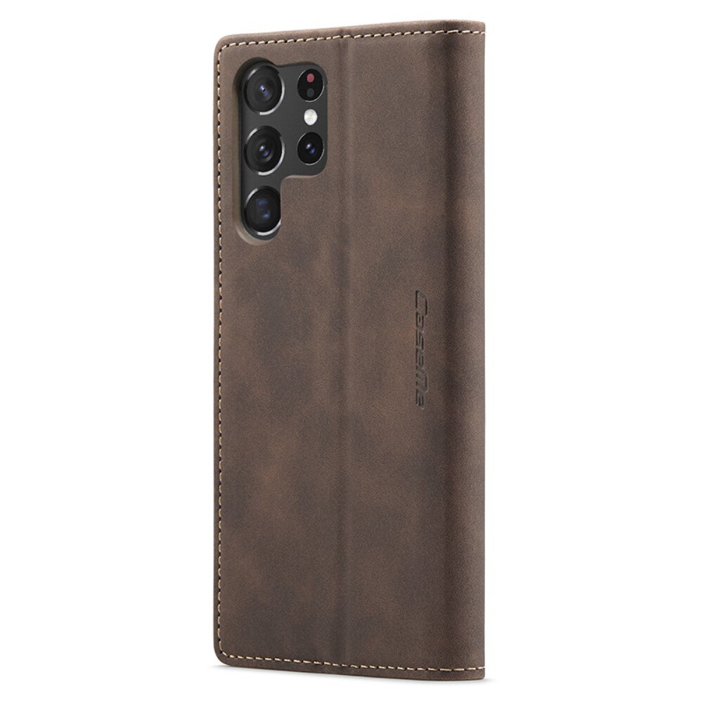 Slim Lommebokveske Samsung Galaxy S24 Ultra Brun