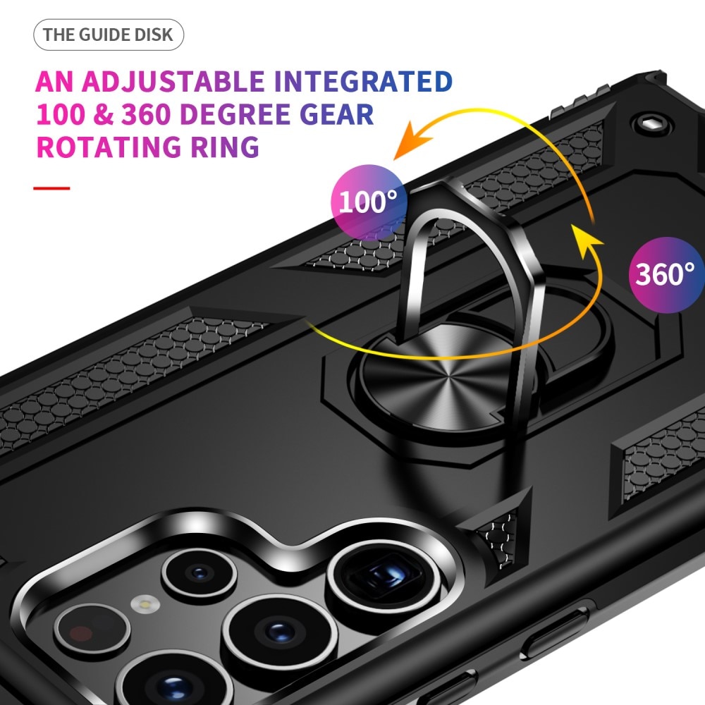 Hybriddeksel Tech Ring Samsung Galaxy S24 Ultra svart
