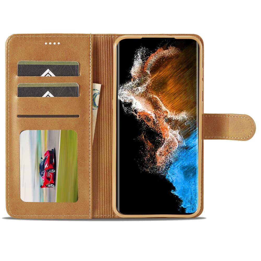 Lommebokdeksel Samsung Galaxy S24 cognac