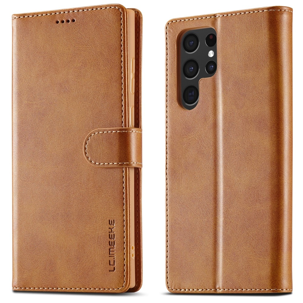 Lommebokdeksel Samsung Galaxy S24 Ultra cognac