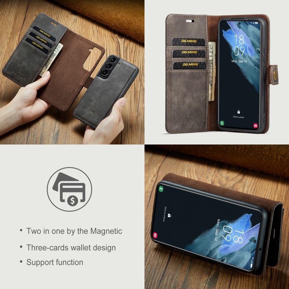 Magnet Wallet Samsung Galaxy S24 Plus Brown