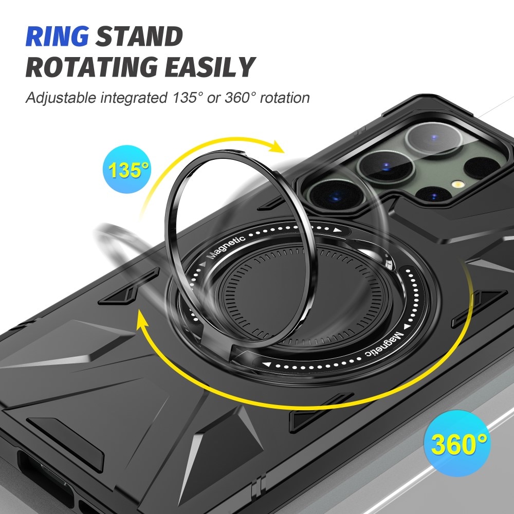 Hybriddeksel Tech MagSafe Ring Samsung Galaxy S24 Ultra svart