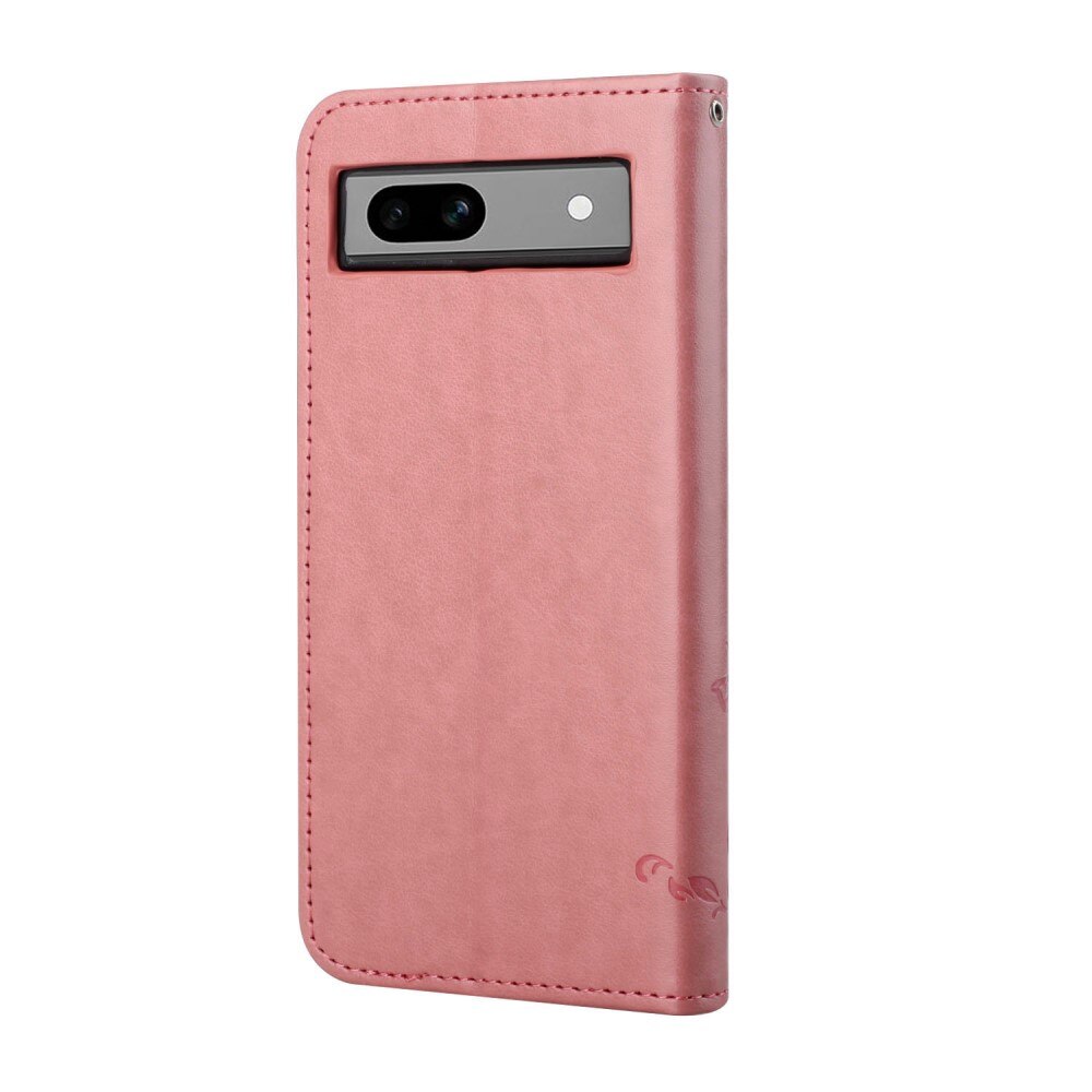 Lærveske Sommerfugler Google Pixel 8a rosa