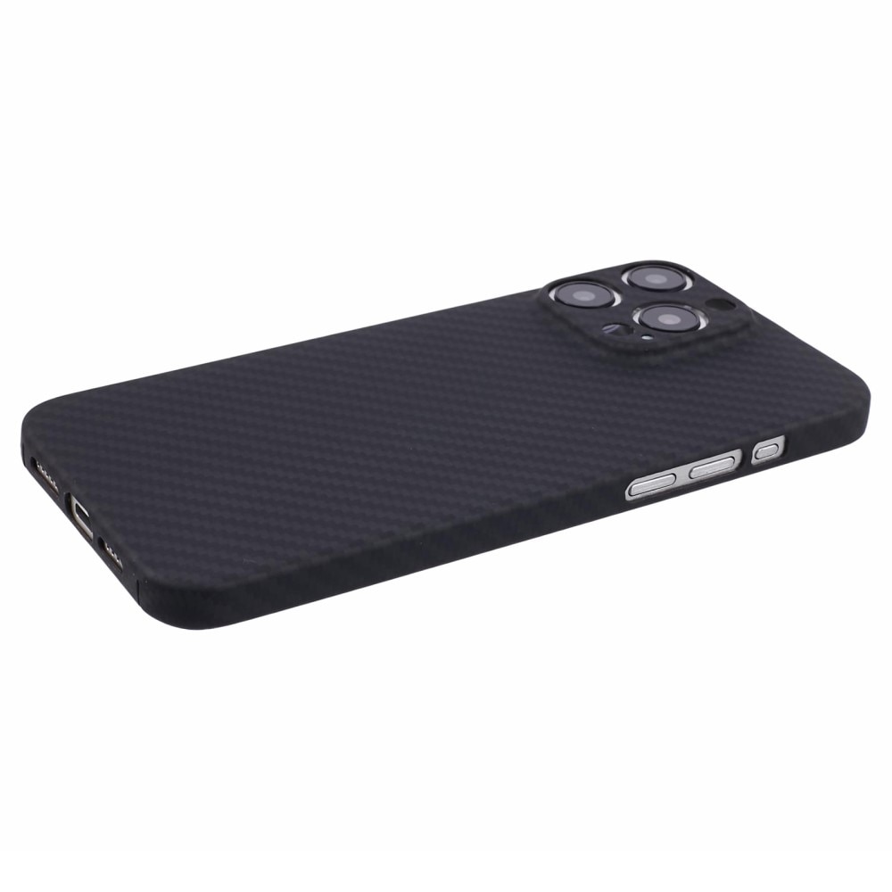 Slim Deksel Aramidfiber iPhone 15 Pro Max svart