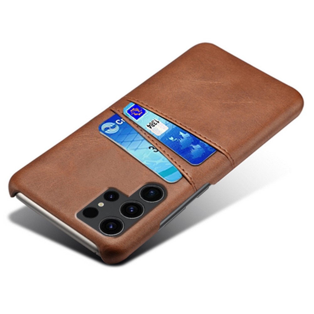 Card Slots Case Samsung Galaxy S24 Ultra brun