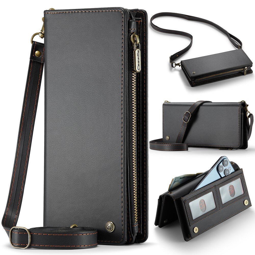 Universell Crossbody Lommebokveske svart