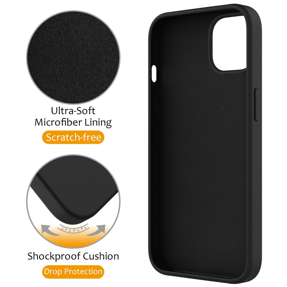 Deksel Silikon Kickstand MagSafe iPhone 13 svart