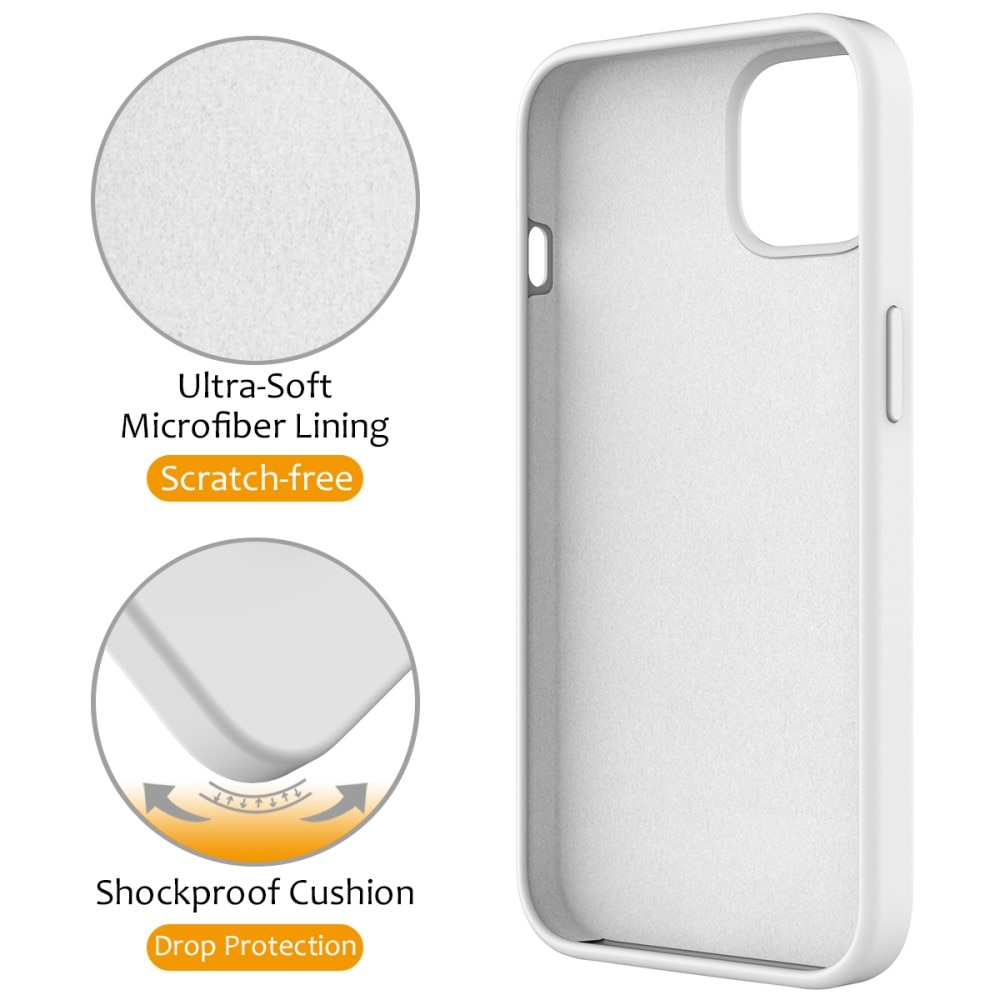 Deksel Silikon Kickstand MagSafe iPhone 13 hvit