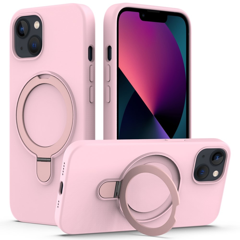 Deksel Silikon Kickstand MagSafe iPhone 13 rosa