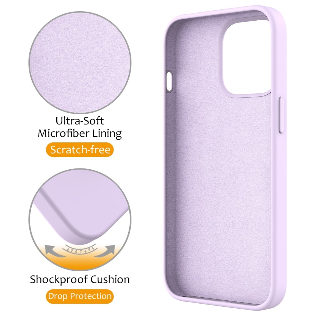 Deksel Silikon Kickstand MagSafe iPhone 15 Pro lilla