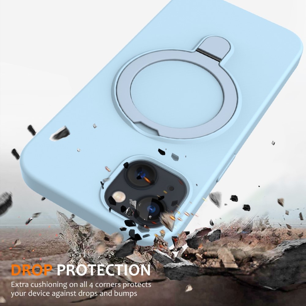 Deksel Silikon Kickstand MagSafe iPhone 14 blå
