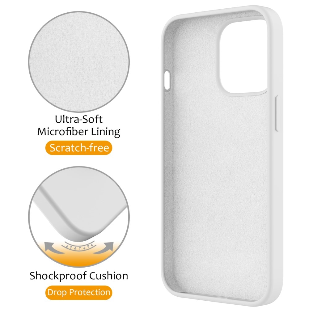 Deksel Silikon Kickstand MagSafe iPhone 14 Pro hvit
