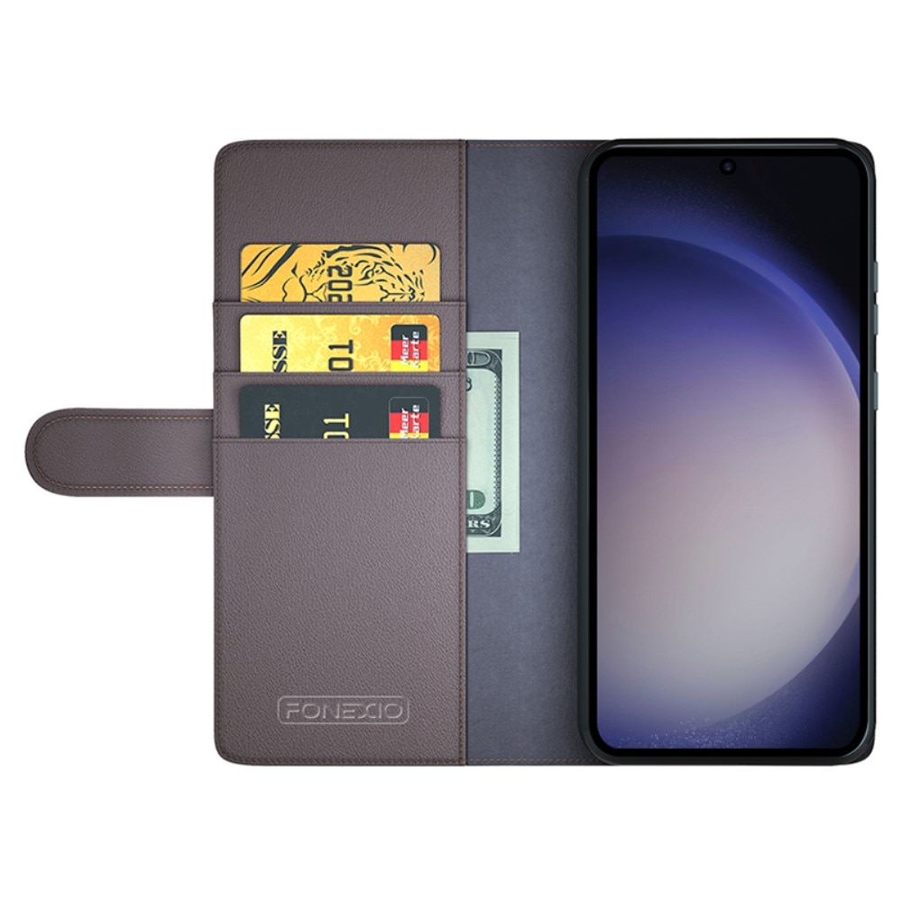 Ekte Lærveske Samsung Galaxy S24 Ultra Brun