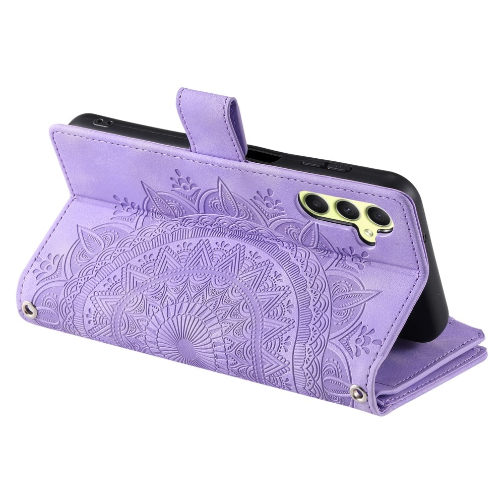 Lommebokveske Samsung Galaxy A55 Mandala lilla