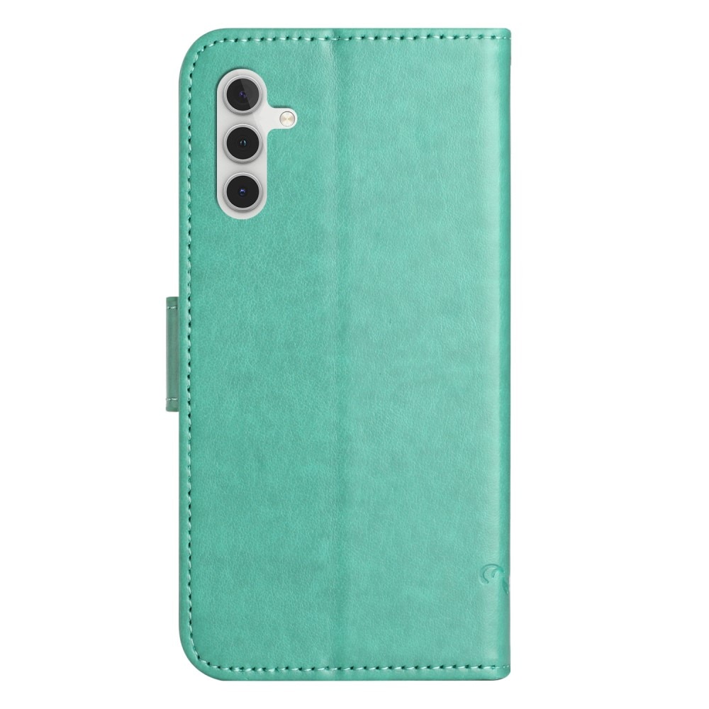 Lærveske Sommerfugler Samsung Galaxy A55 grønn